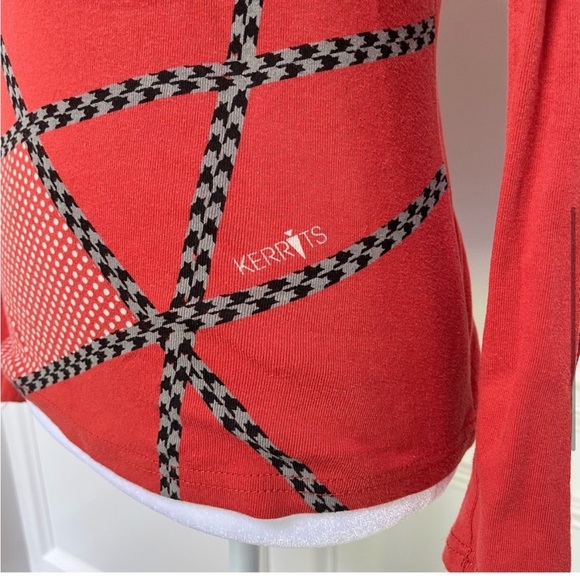 Kerrits Red Equestrian Long Sleeve Top L - Picture 4 of 9